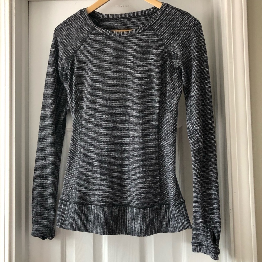 Lululemon Race Your Pace Long Sleeve Pullover Coco Pique Black - Picture 2 of 8